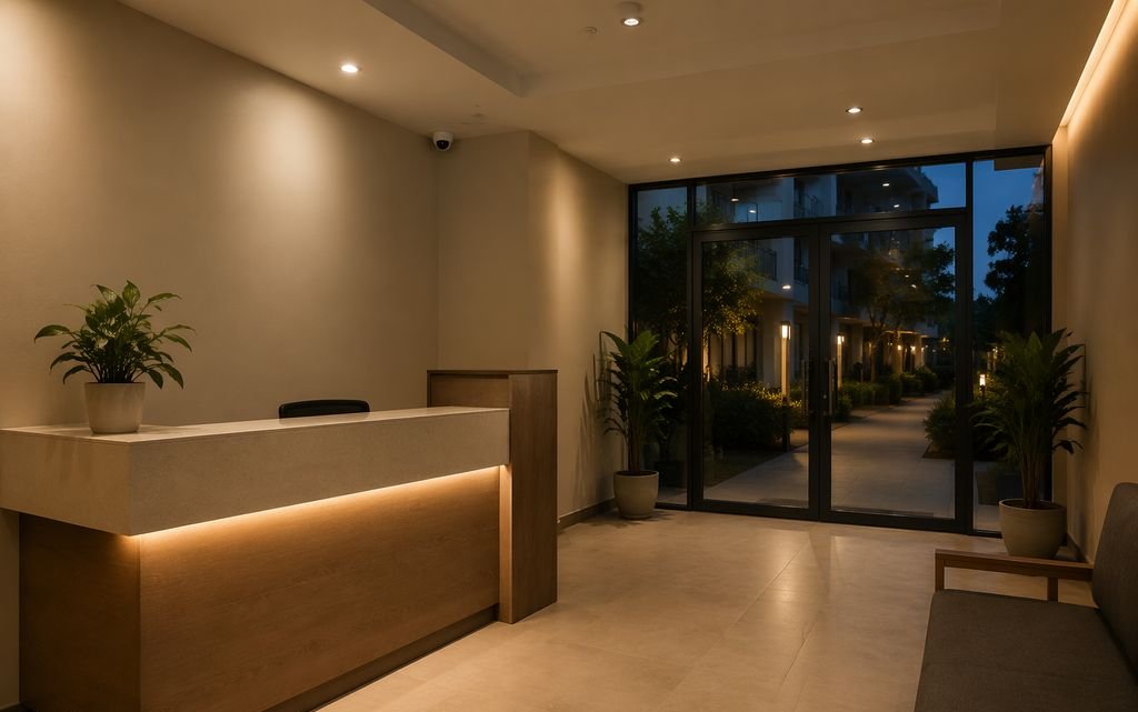 Secure Aadhya Living reception with CCTV